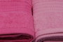 Aucune Juego de 4 toallas de mano - 50 x 90 cm - Rosa